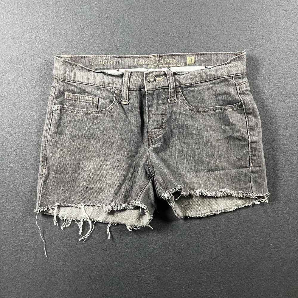 Faded-glory Women's Grey and Black Shorts